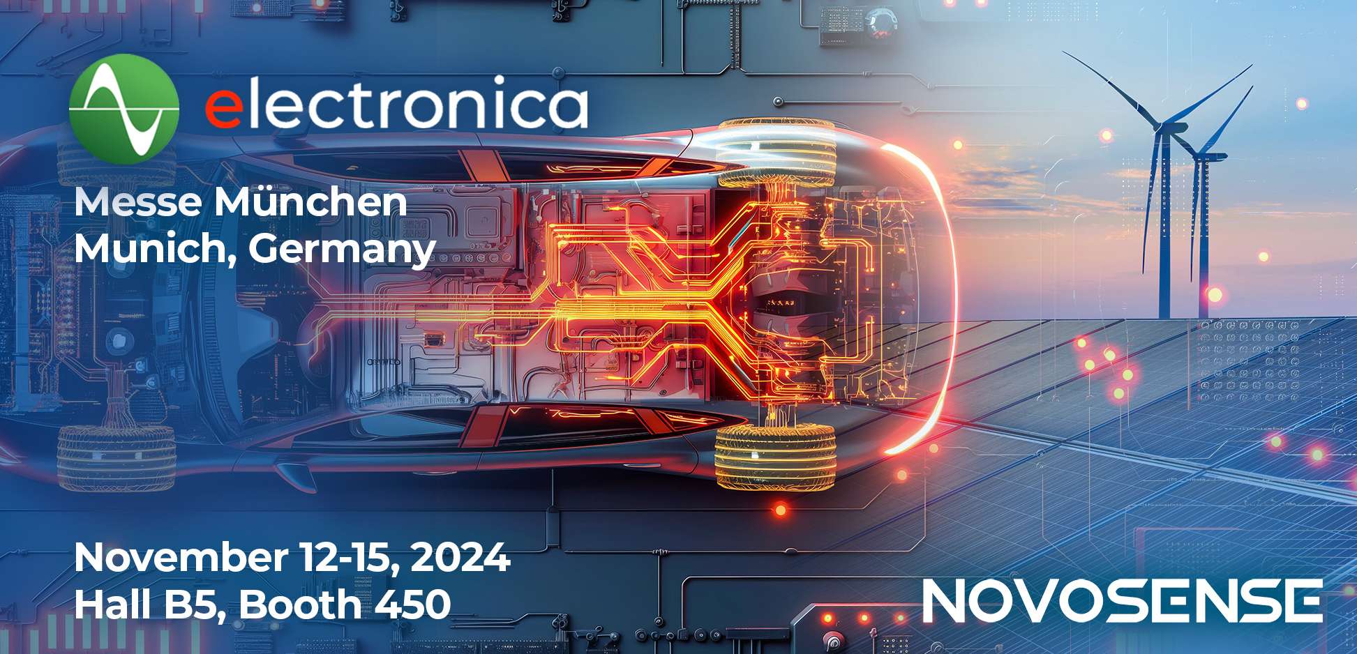 NOVOSENSEは、インテリジェントカー、電動化、産業制御に関する最新の研究開発成果をelectronica 2024に発表